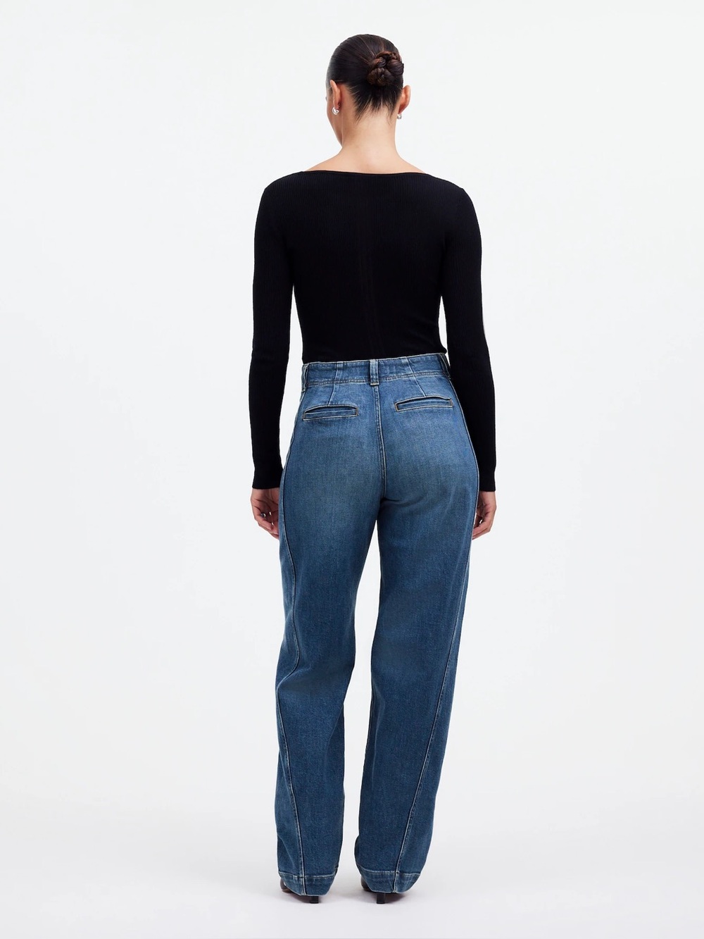Madewell Curvy Tapered Denim Trousers in Calvert Wash